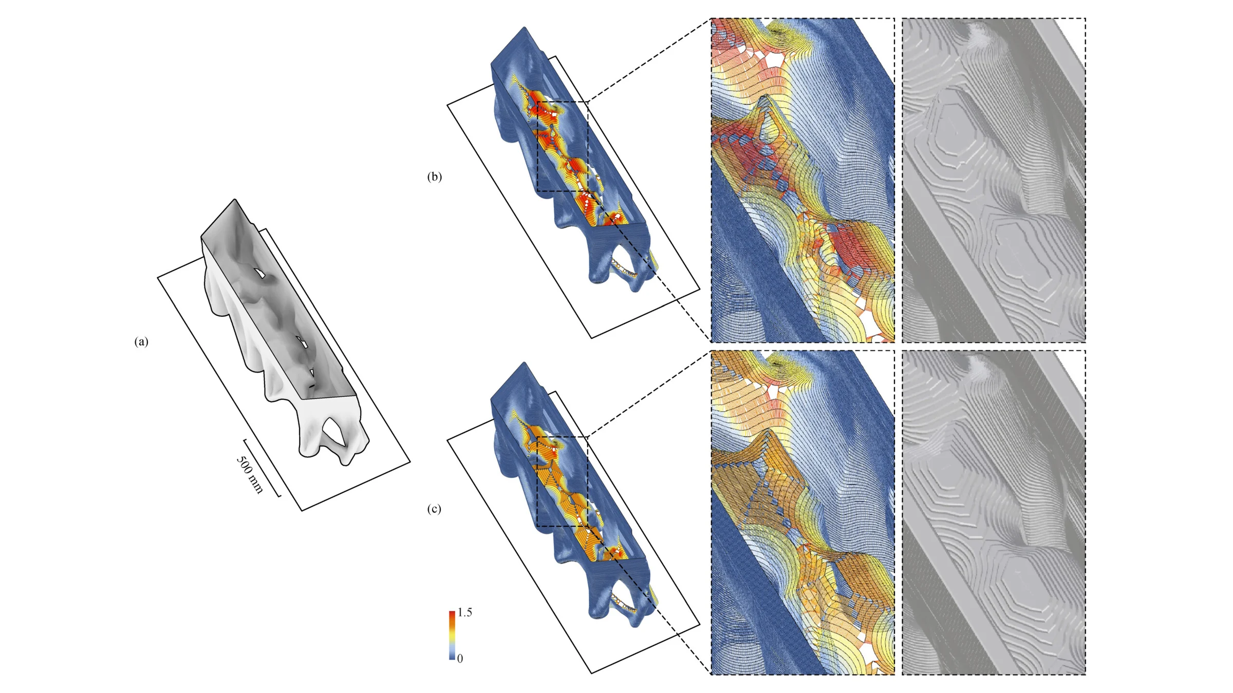 Automated Toolpath Design for 3D Concrete Printing — Buildability and continuous deposition 6
