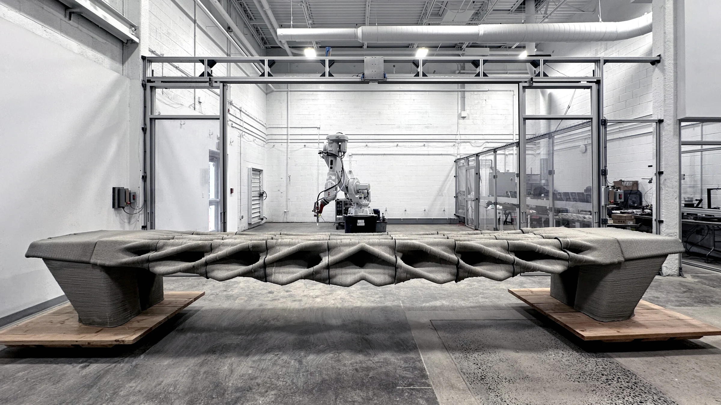 Diamanti: 3D-Printed, Post-Tensioned Concrete Canopy — Printed structure 3