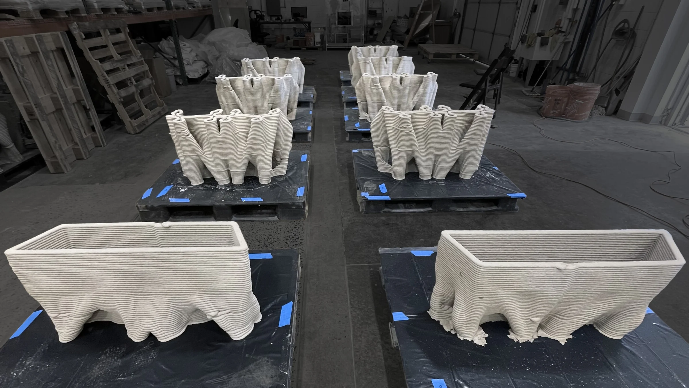 Diamanti: 3D-Printed, Post-Tensioned Concrete Canopy — Printing and assembly 2