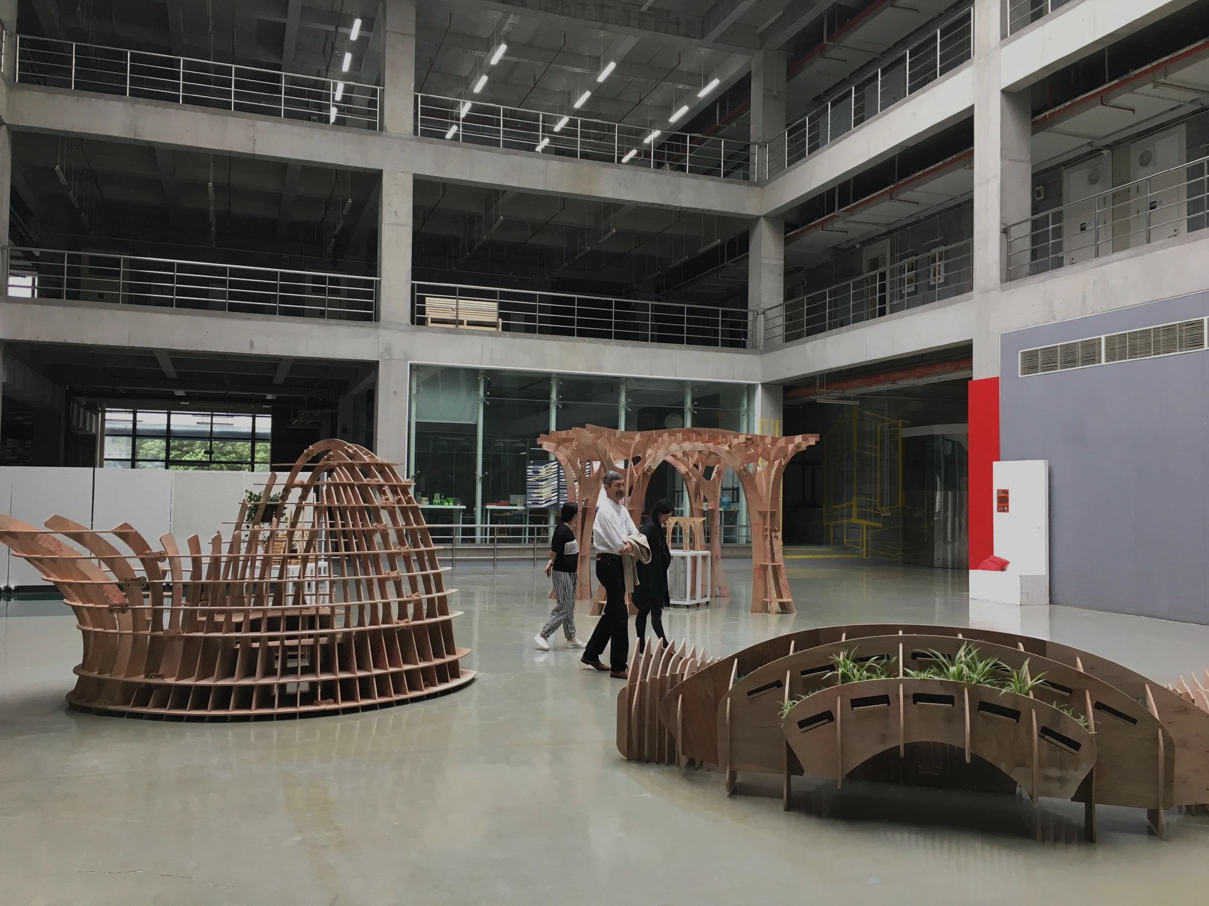 Student pavilions exhibited at SIVA