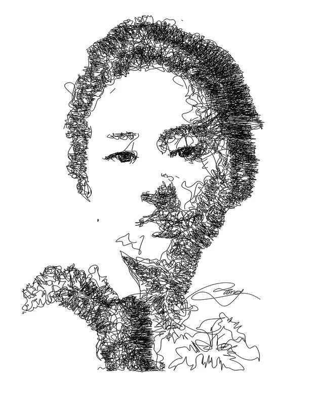 Line figure drawing by Teng Teng