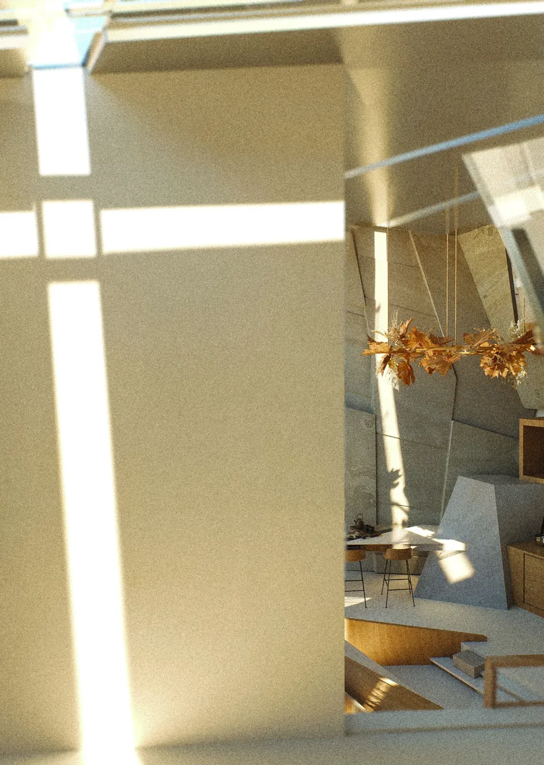 Juan Pineros — Assignment 1 interior view across levels and openings