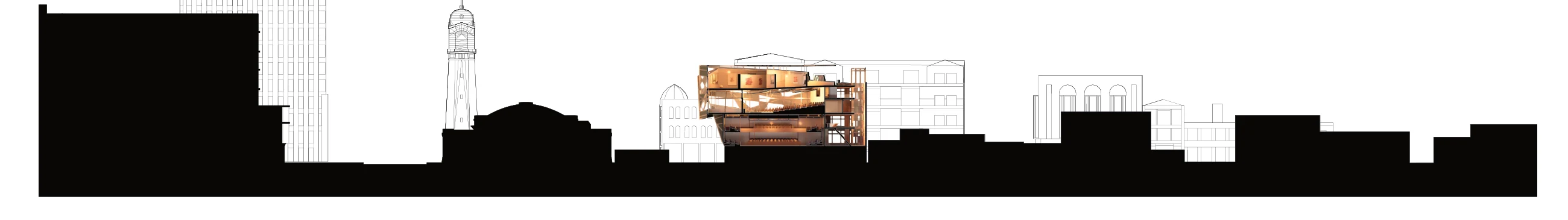 Juan Pineros — urban section through the project and West Side Market