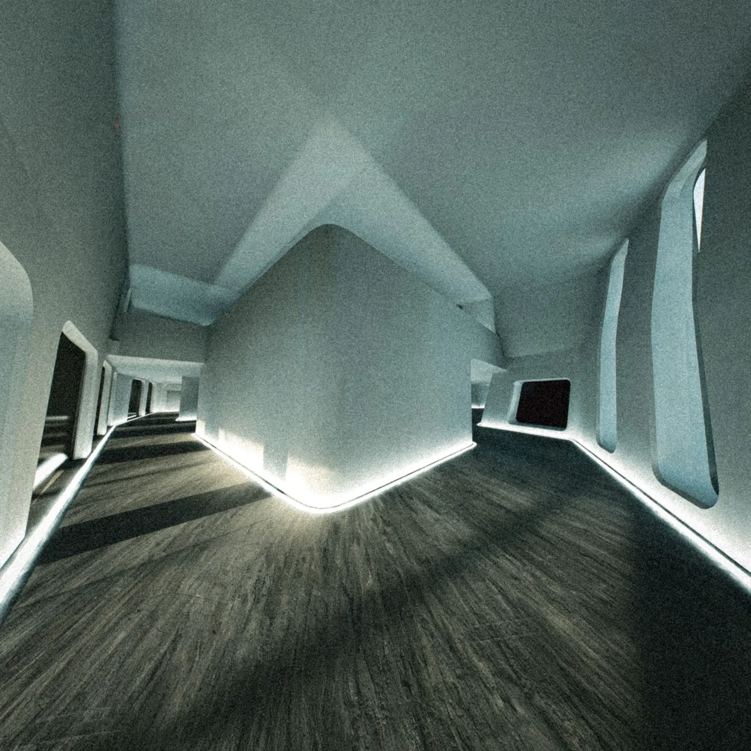 Mateusz Zygadlo — interior view of the gallery and exposed circulation edges