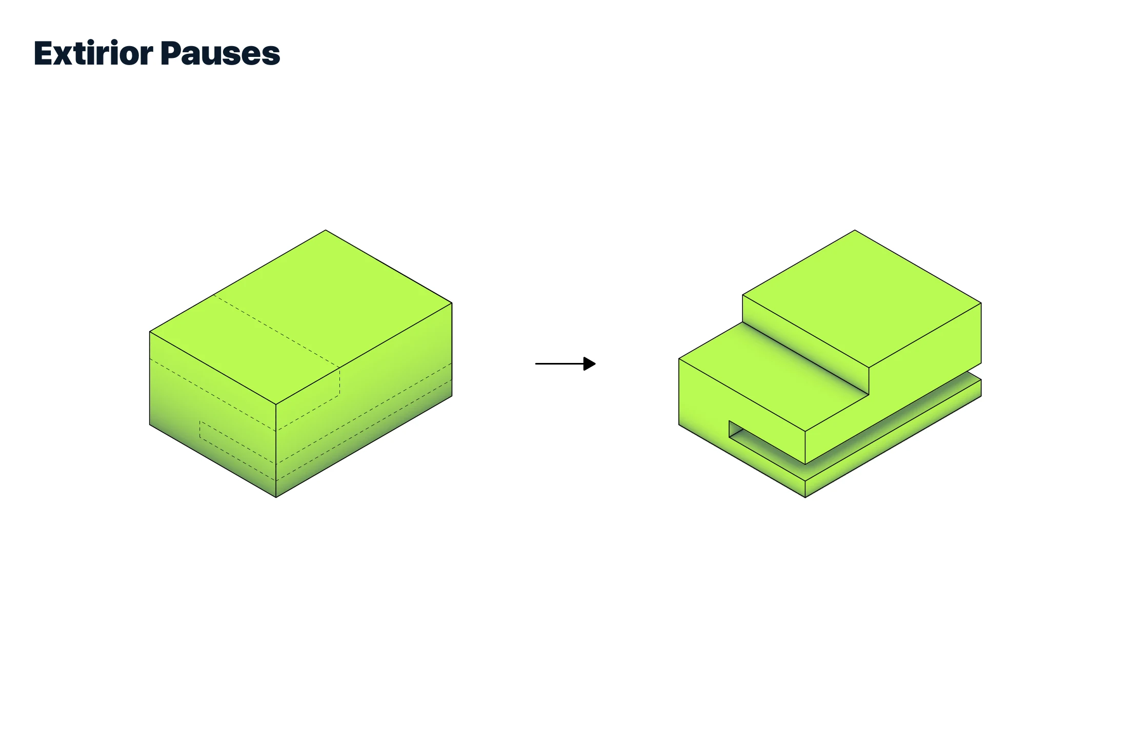 Mateusz Zygadlo — massing iteration introducing exterior pauses