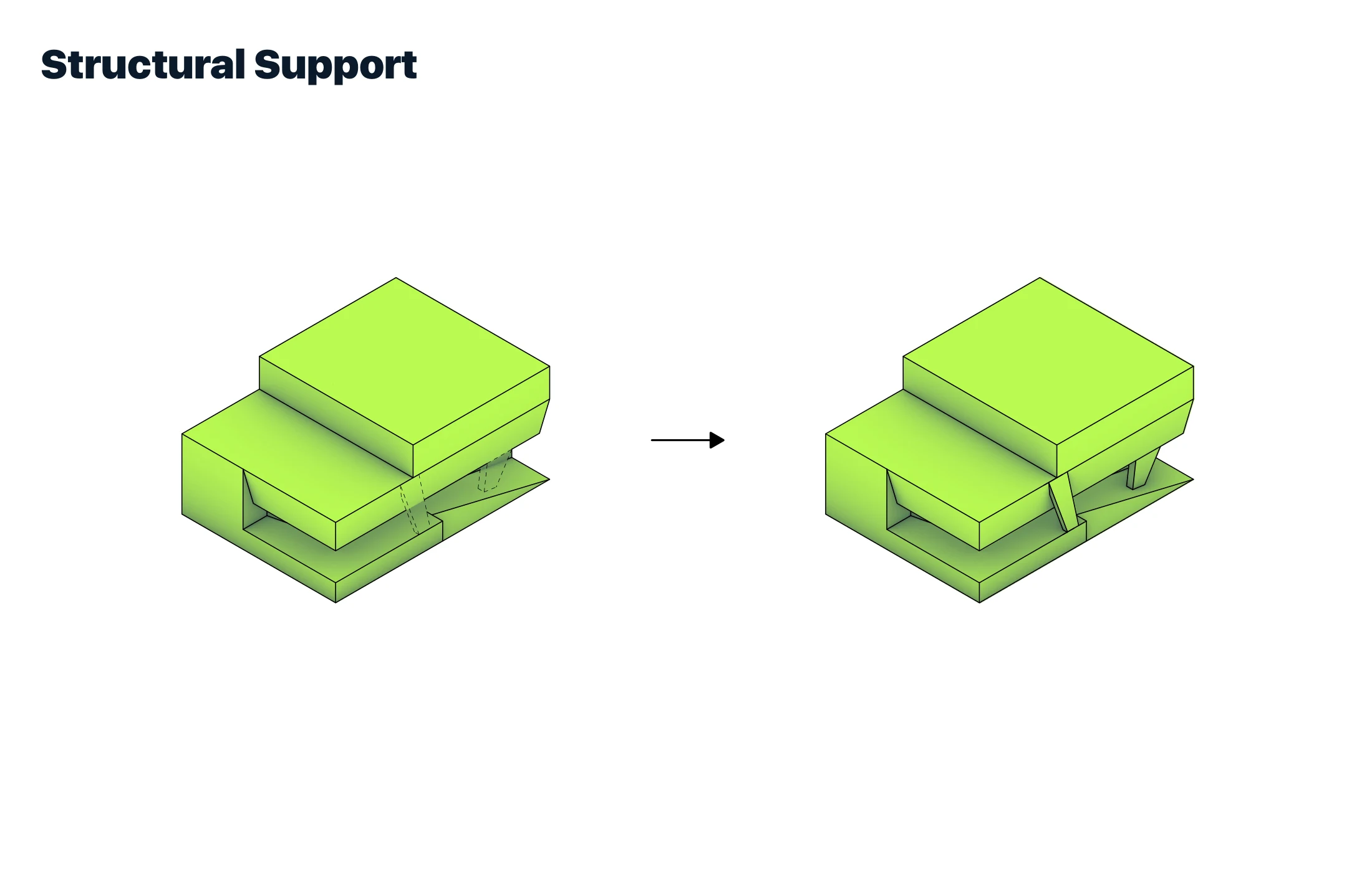 Mateusz Zygadlo — massing development introducing structural support