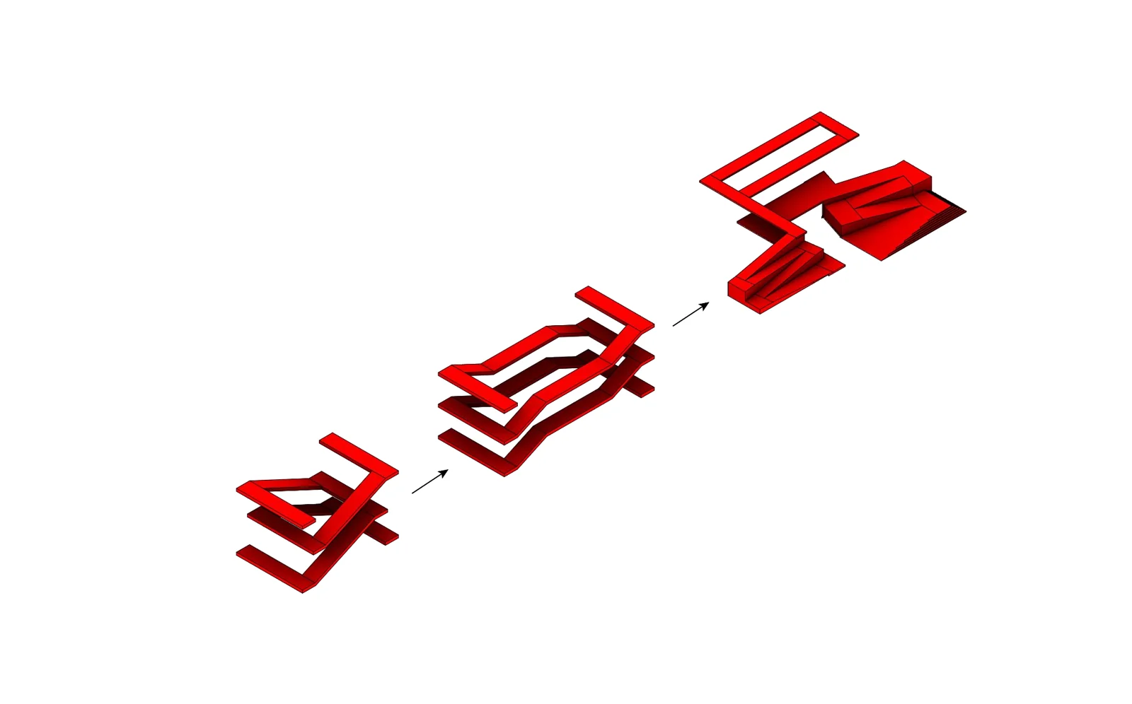 Asadour Salatyan — iterations of the interwoven ramp system