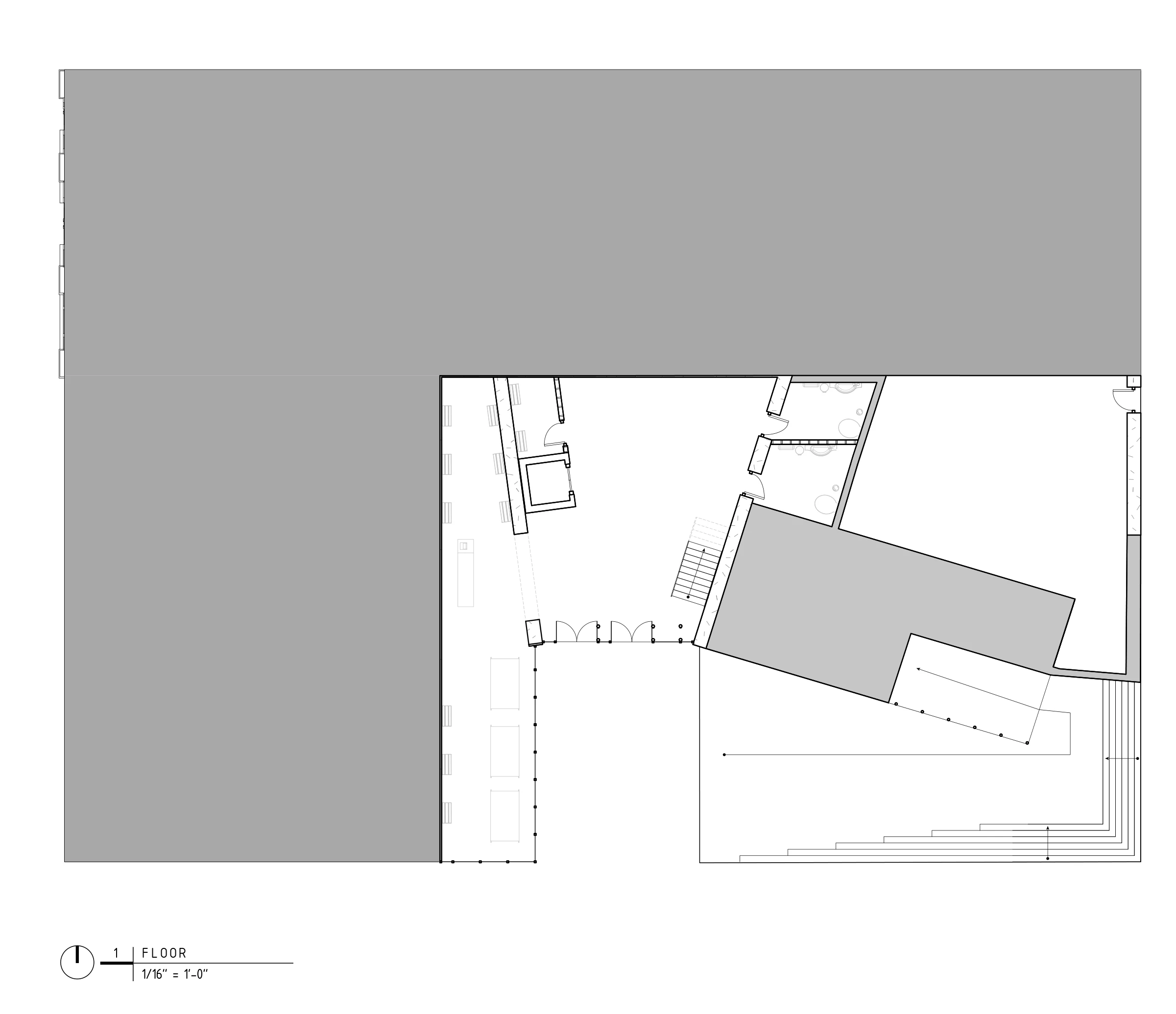Asadour Salatyan — first-floor plan with entry and ramp geometry