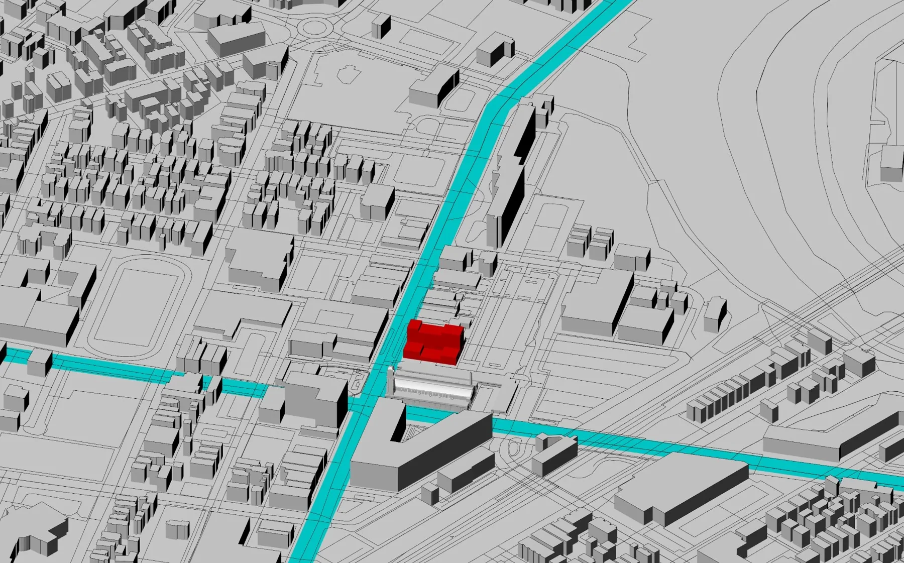 Asadour Salatyan — site analysis of the main urban circulation routes