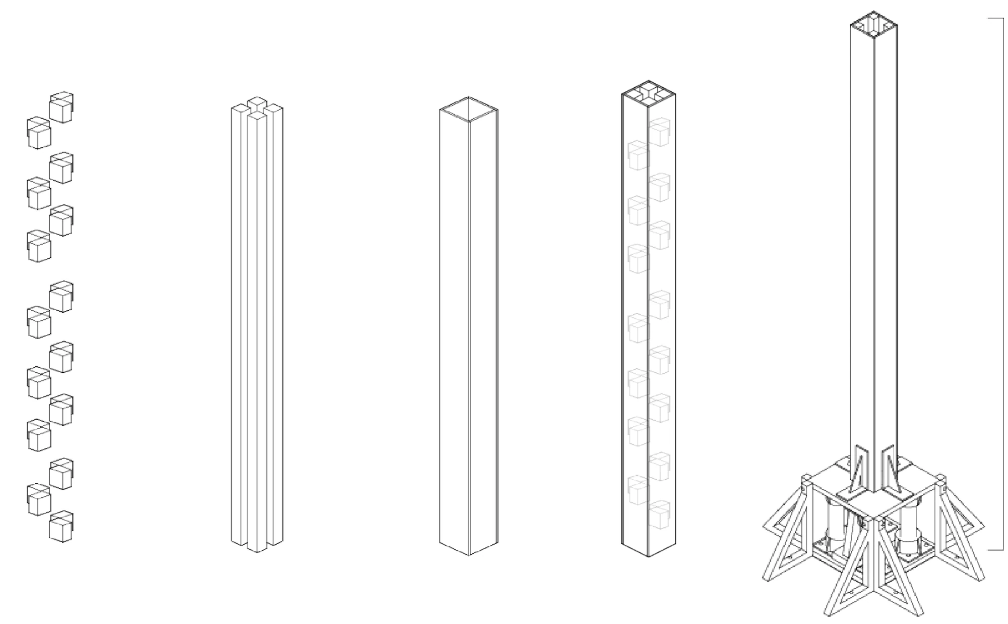 Justin Ackler, Ashton Barre, Hassan Charara, Muhammad Gonzales, Ajeonna Lee, and Thomas Lewis — assembly diagram of the core and base