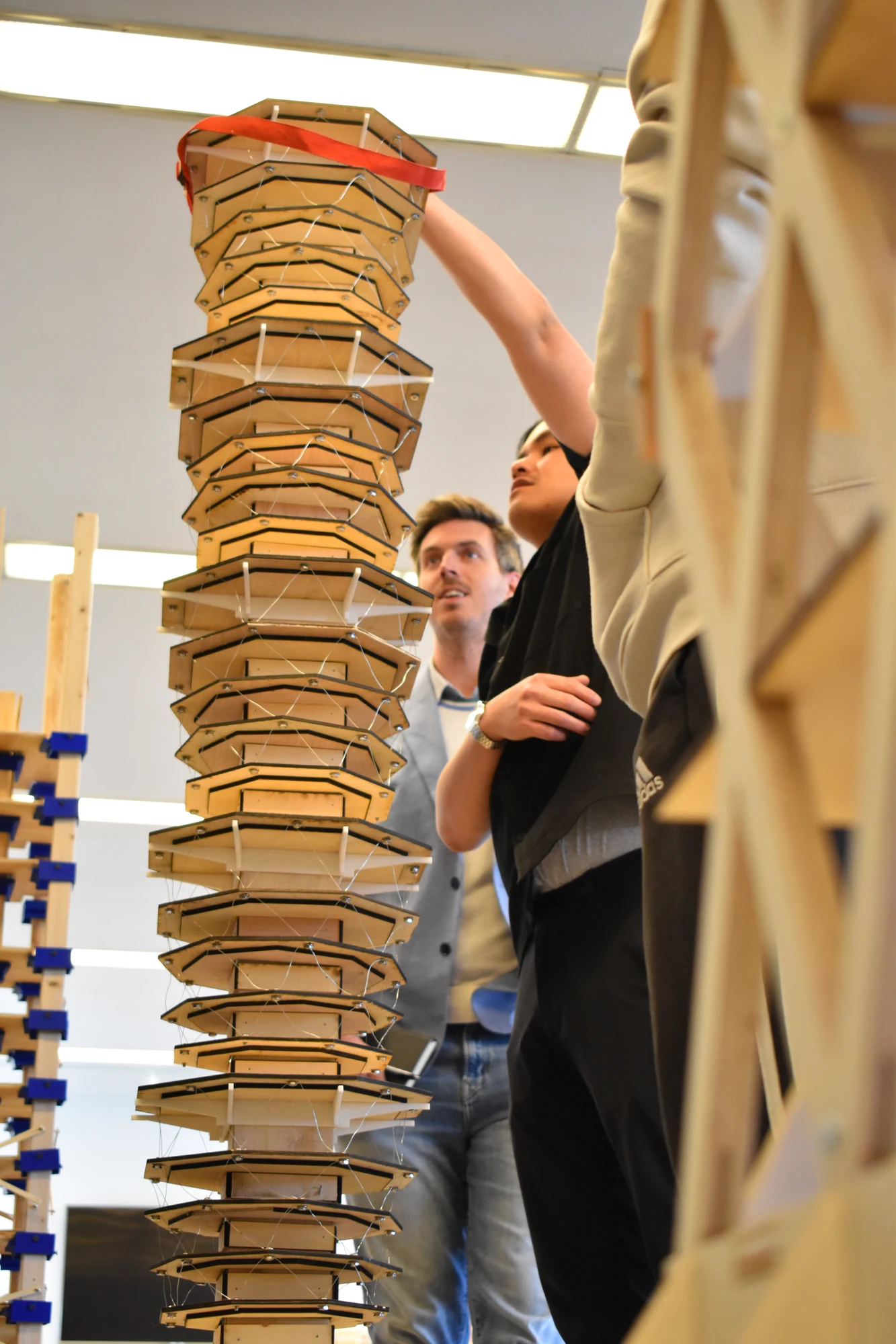 Justin Ackler, Ashton Barre, Hassan Charara, Muhammad Gonzales, Ajeonna Lee, and Thomas Lewis — lateral loading of the core-supported tower