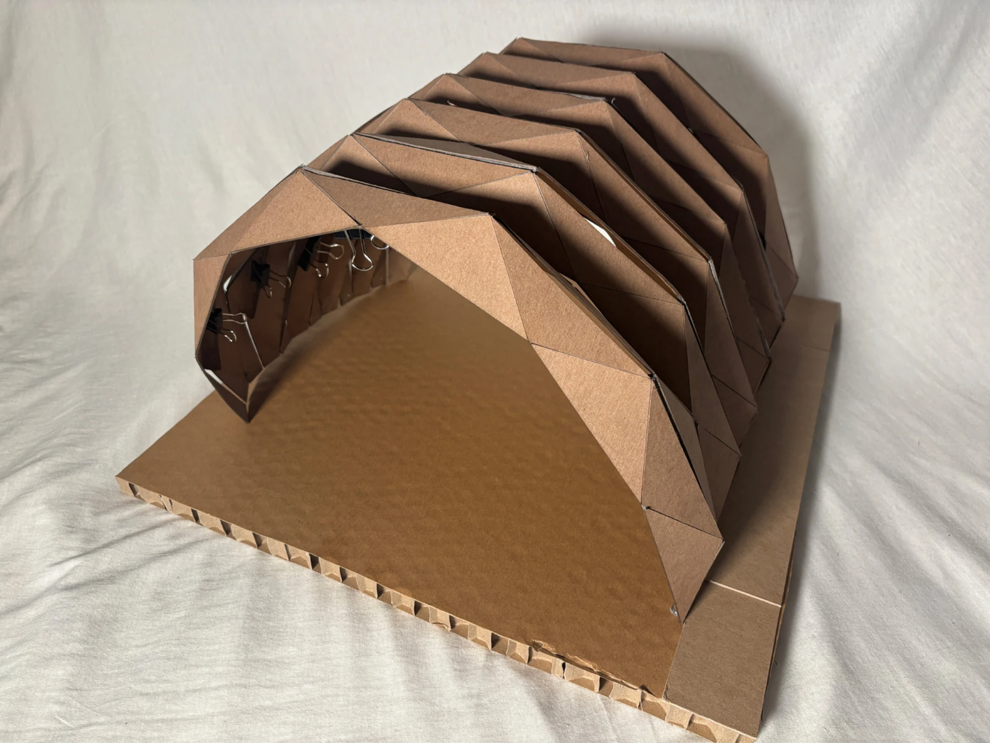 Jordan Torkelson — completed folded-plate model in three-quarter view