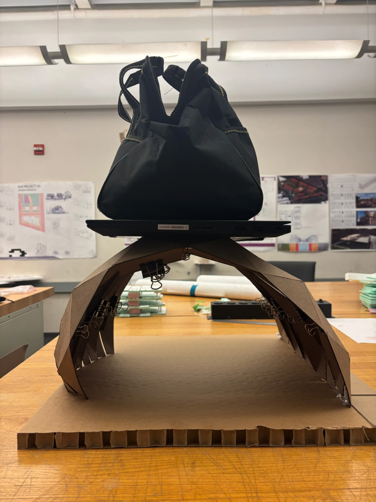 Jordan Torkelson — folded-plate model under a physical test load